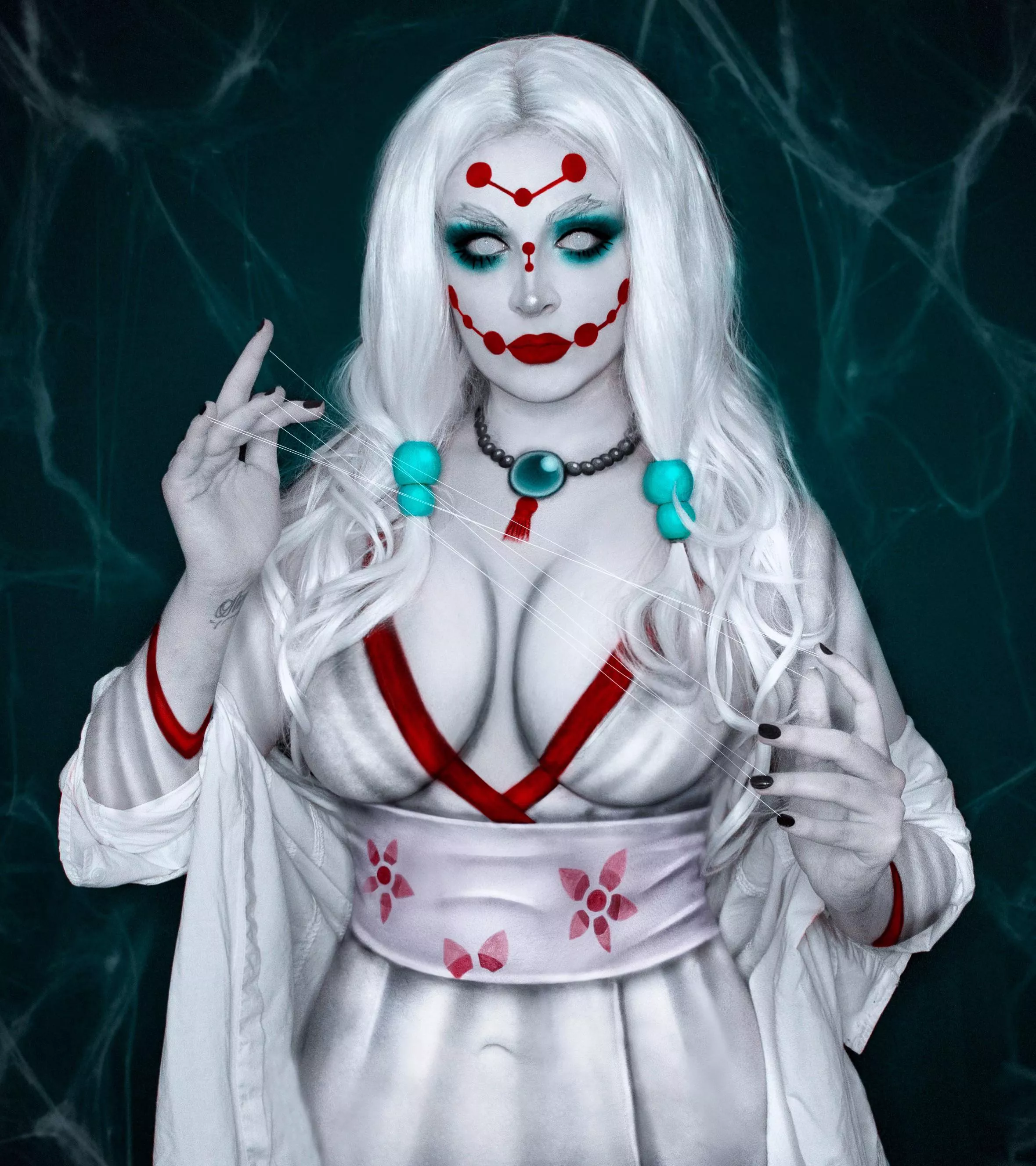 Spider Mother (Demon Slayer) Bodypaint by me! Hope you like it. it took me forever! posted by sofiablackthorn