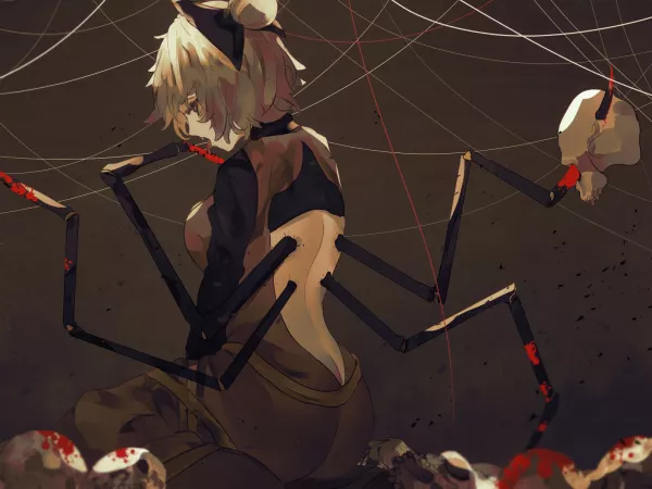 Spidergirl after a meal (Naufeldreamer) by MonsterFetish