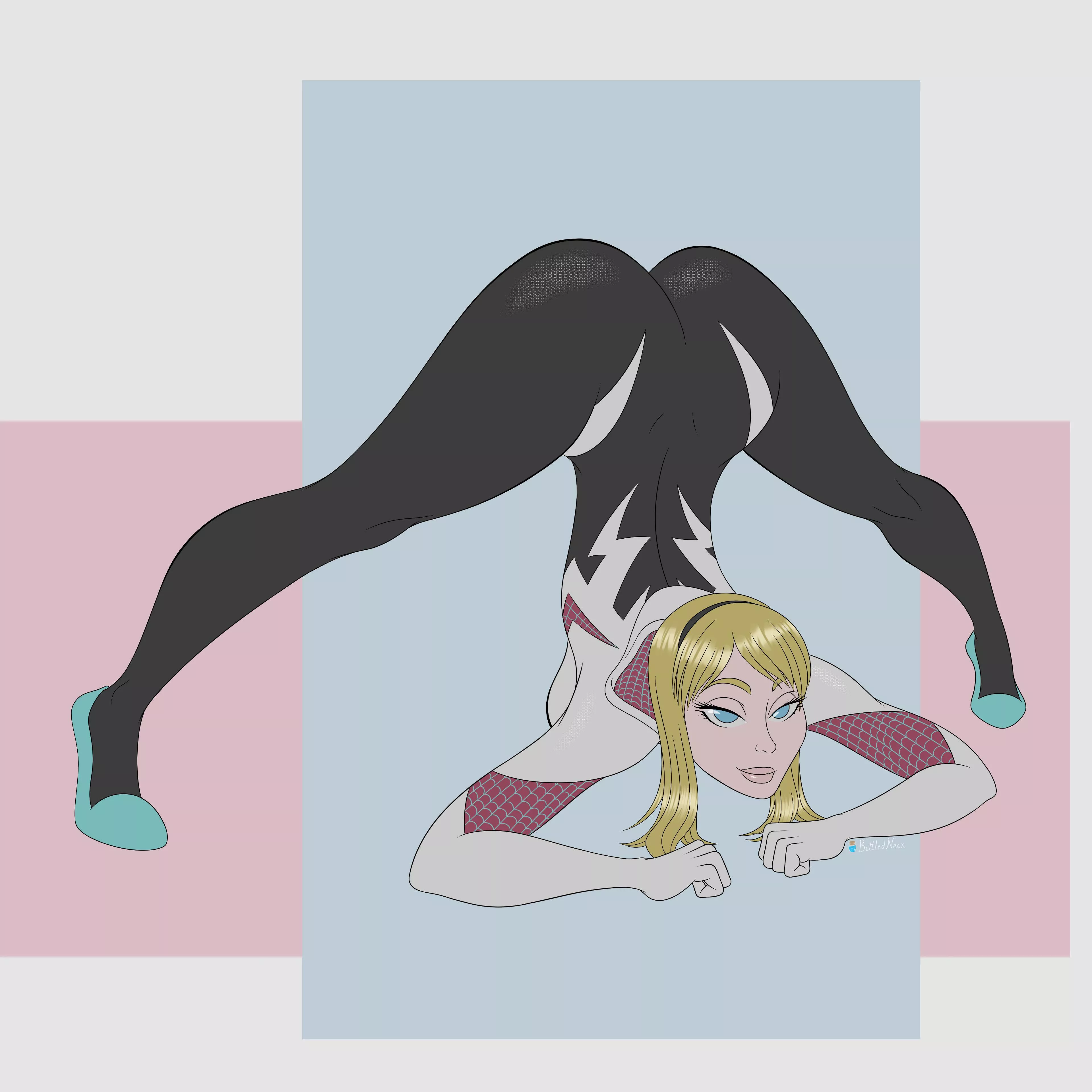 Spider-Gwen Jack’O Pose (BottledNeon) [Spiderman] posted by BottledNeon