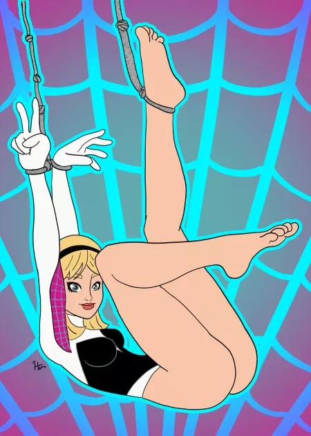 SpiderGwen Pin-Up (HimerosDraws) [Spider-Woman] by HimerosDraws