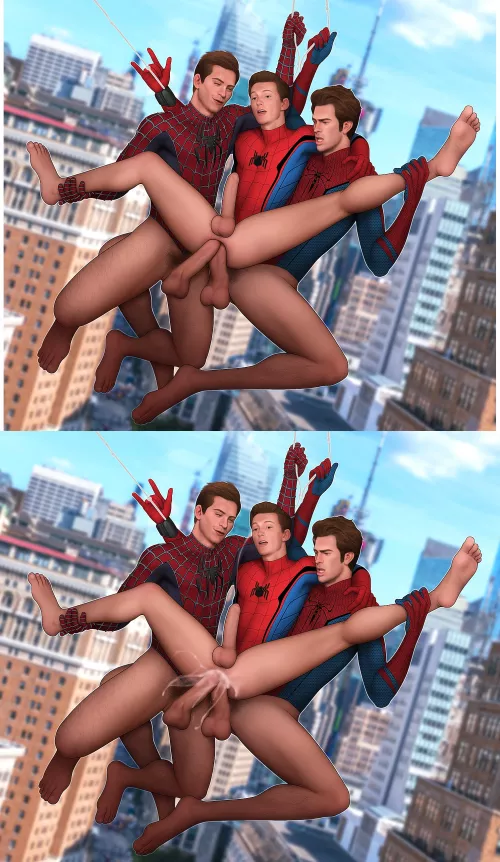 Spidermans Selfcest Threesome by Shinji_Is_Gay