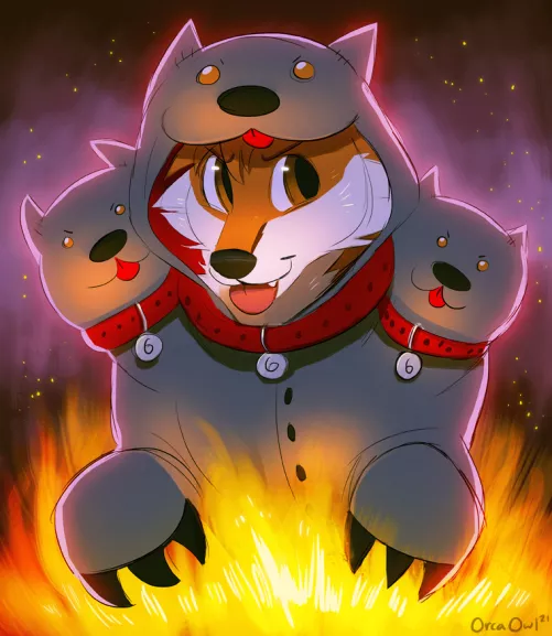 Spooky Cerberus [OrcaOwl] by DL2828