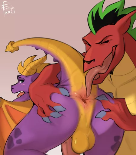 Spyro and Jake [MM] (Famir) by OwO_Bot