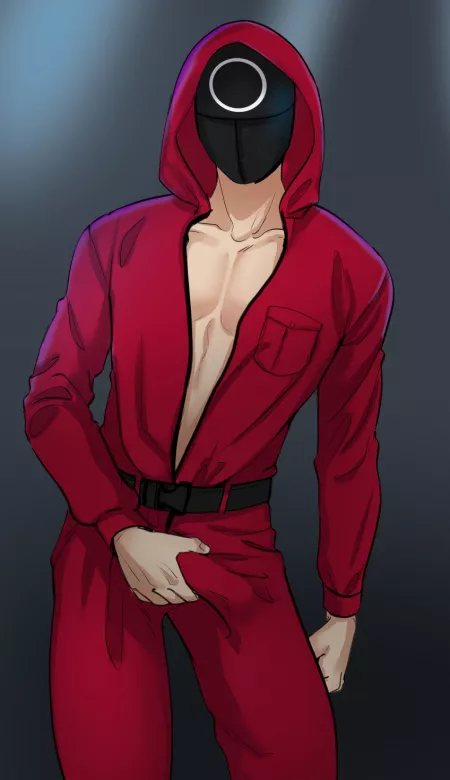 Squid game guard by Mysterious_Tomato