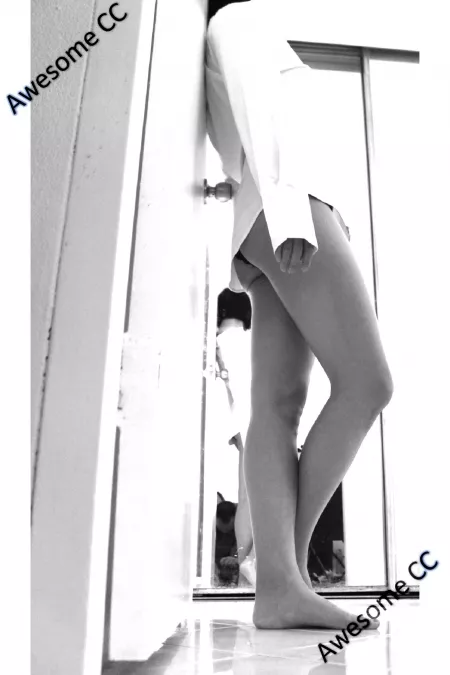 standing in the door sexy white shirt only by awesomecc123