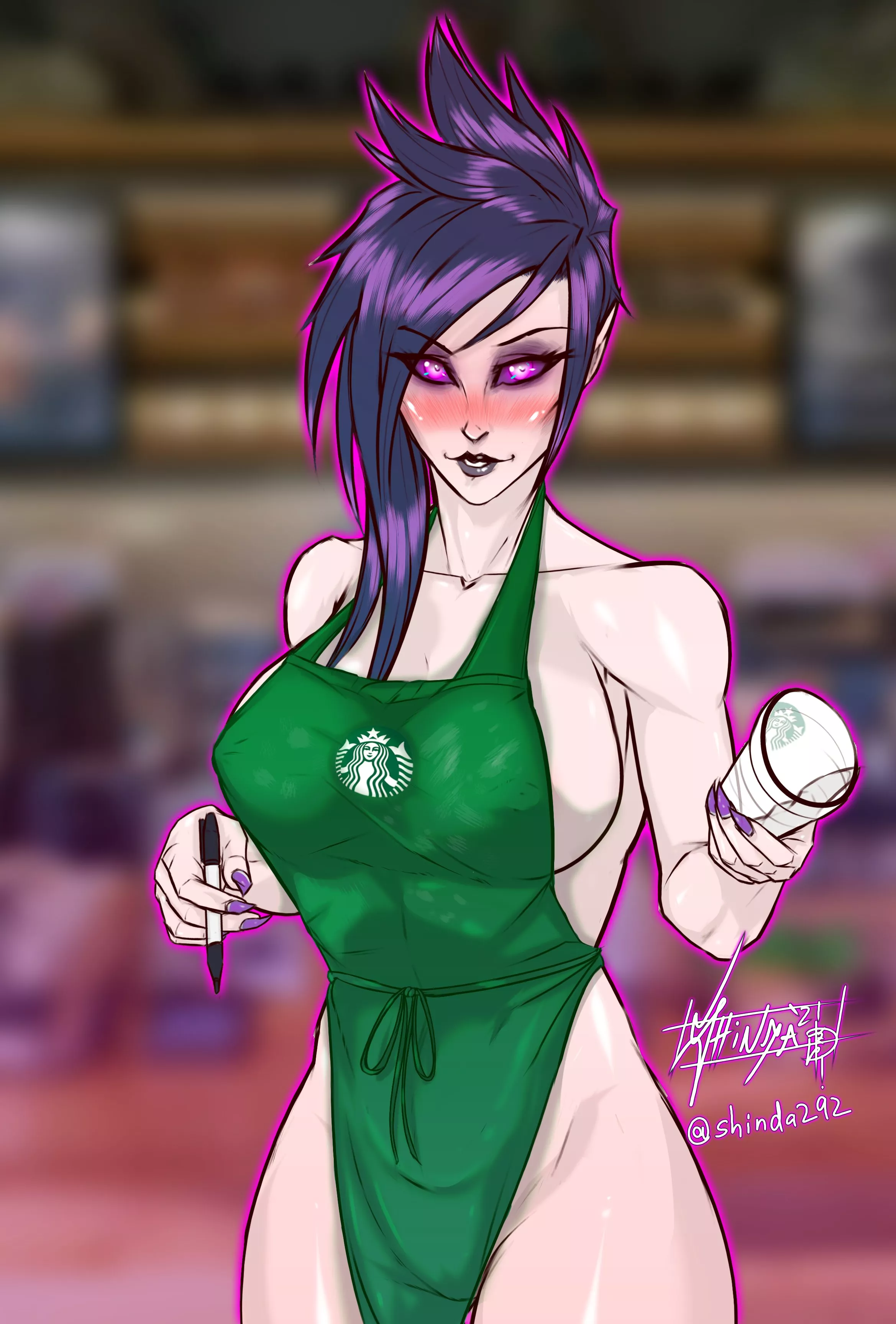 Starbucks Morgana 😳 (Shinda292) posted by DaFlameBird