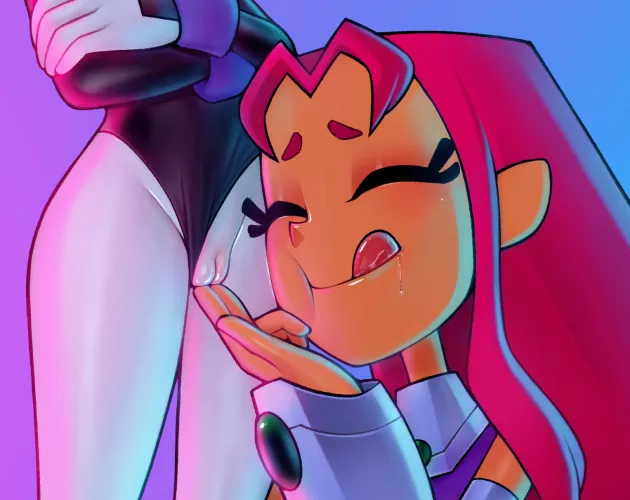 Starfire loves Raven (Loodncrood) by ObserveAndHerve