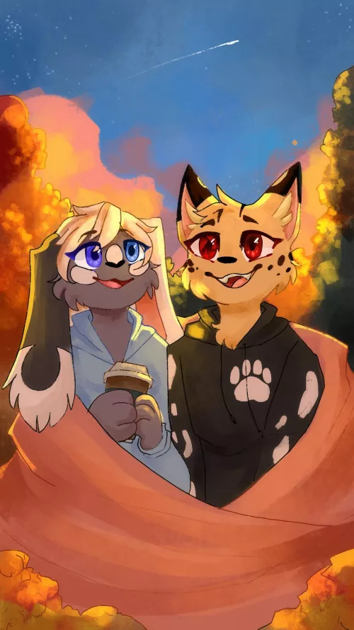 Stargazing 🔭 💖 Phone background for me and my partner uwu by snowdowo