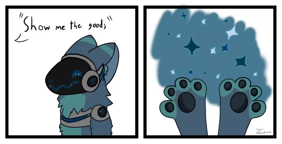 Starview shows his goods (Art by me) by CmgsAdventures