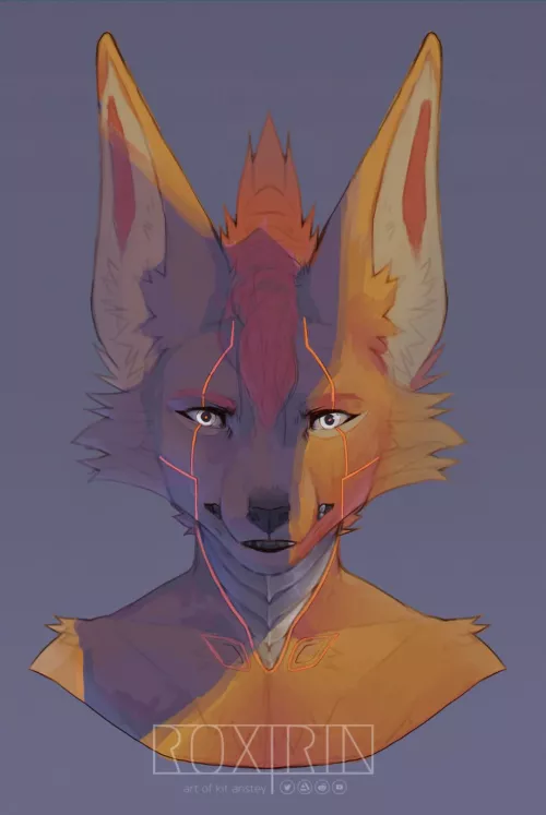 Steel Eyes (Original art by me! There's a link to my Twitter in the comments if you want to see more :) ) by Roxirin