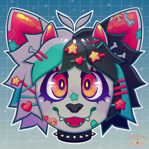 Stickers Galore - 5th ArtFight attack from ArtFight 2021 (Art by me @PeachiiMans on Twitter!) by -Laramie-