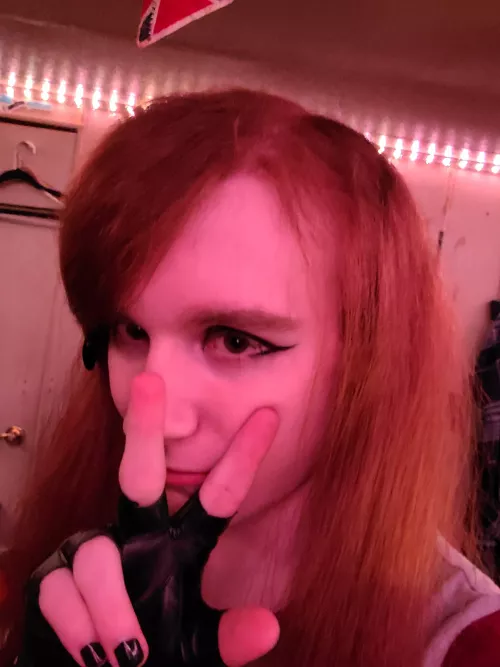 Still camera shy without my facemask haha. I'm getting there! by 1n_Fl4m3s