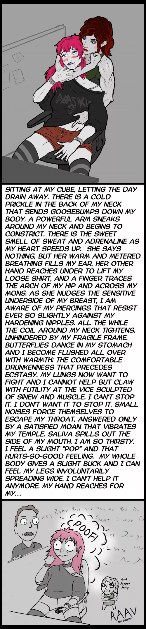 Still looking for appropriate places to post my juicy, lesbian encounters. by RaavtheArtist