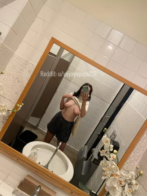 Still maintaining my goal of taking a titty pic in every public bathroom by yayayayaya231