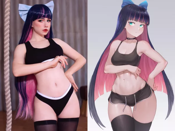 Stocking cosplay by likeassassin (art by cheshirrrrrko) by likeassassin