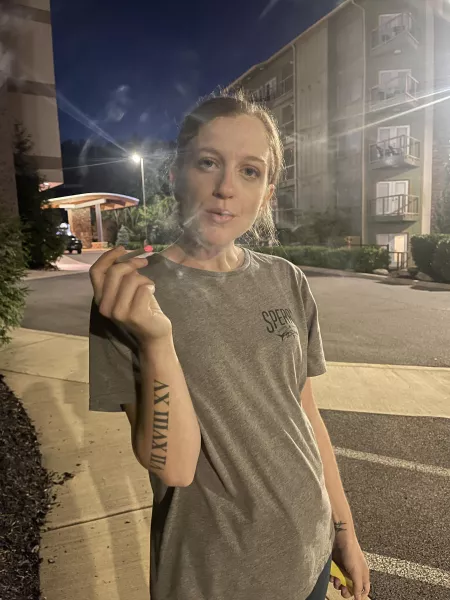 stoned & smoking a cigarette after a long day so had to get some pictures ✨ by Janie_Harlow