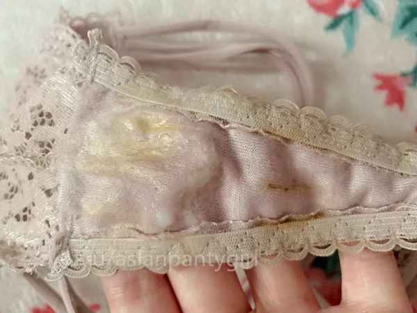 Strappy thong, 3 days of wear with heavy grool + light skidmarks :3 by asianpantygirl