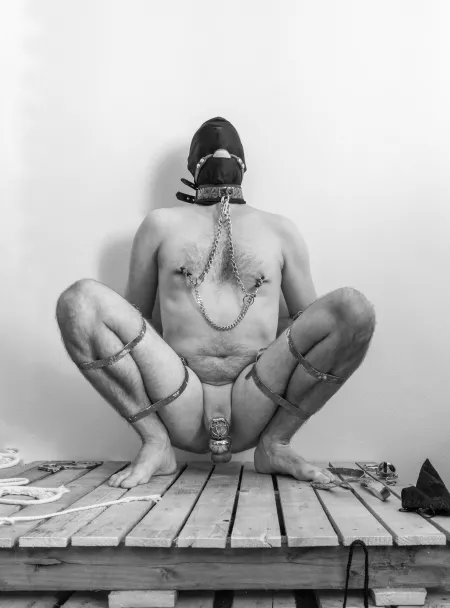 Straps, chains, cage, collar & gag.. Some of my favourite things. by madaristar