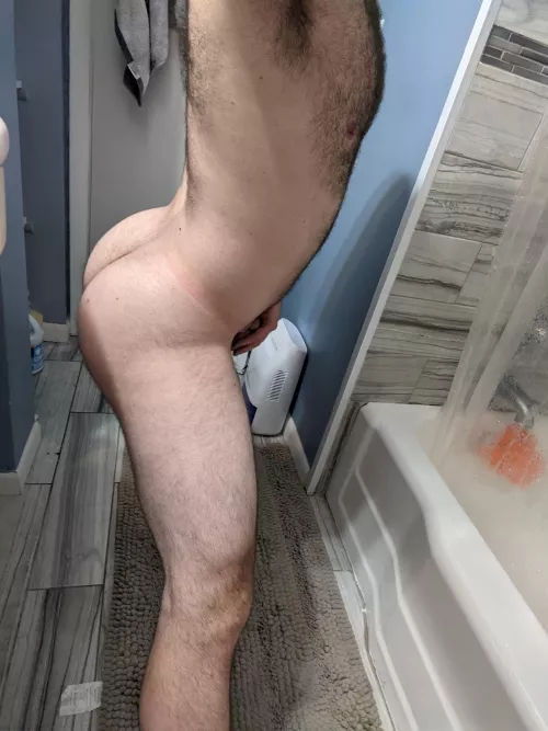 Stretching after leg day by throw_away3752