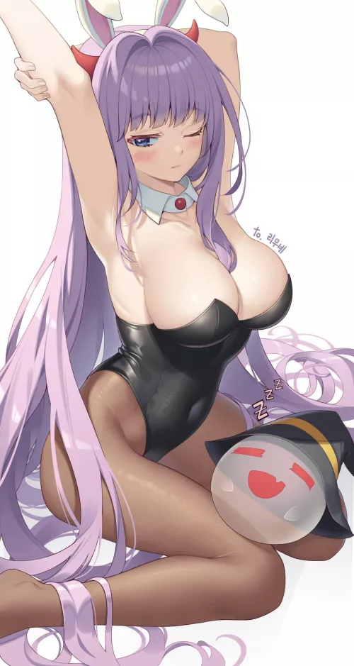 Stretching Bunny Girl [Original] by CheetahSperm18