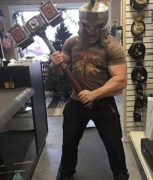 Strong forearms are a must when swinging a war hammer in battle by 083112strong