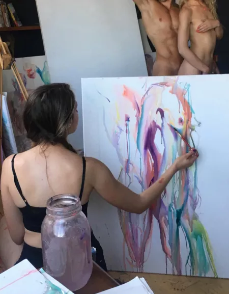 Such an amazing sexual experience 😍💕 She will be painting me and a partner live on cam in a month or so 💕 by blonde234