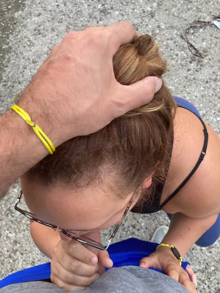 Sucking dick in the parking lot [IMG] by LadyRisque