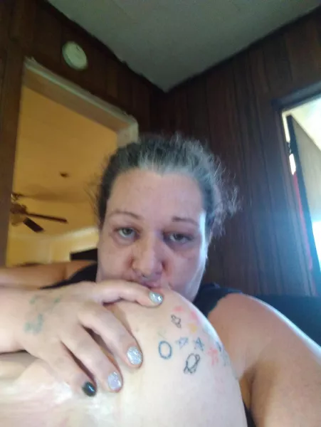 Sucking my own titty by invisibleone82