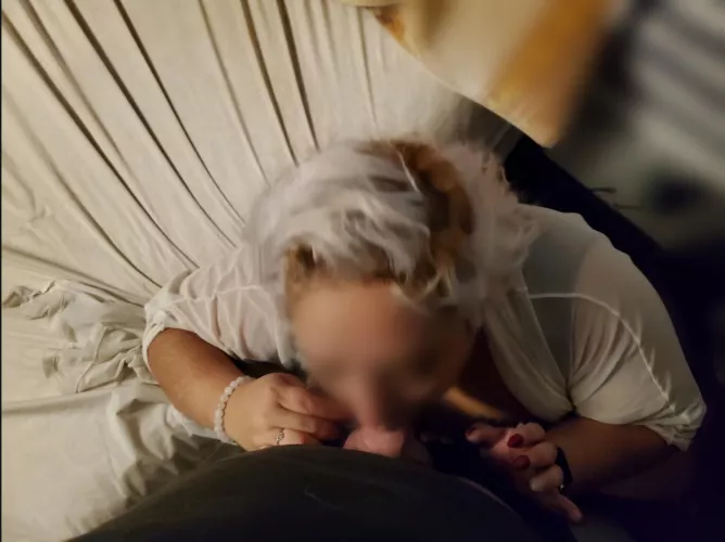 Sucking out every last drop. by reddit_couple750