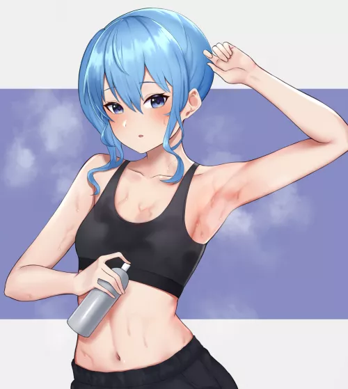 Suisei after workout by Yhtirs