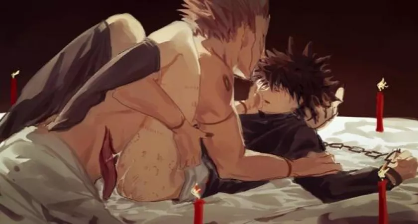 Sukuna licking Megumi (Jujutsu Kaisen) by AlbertMendez442