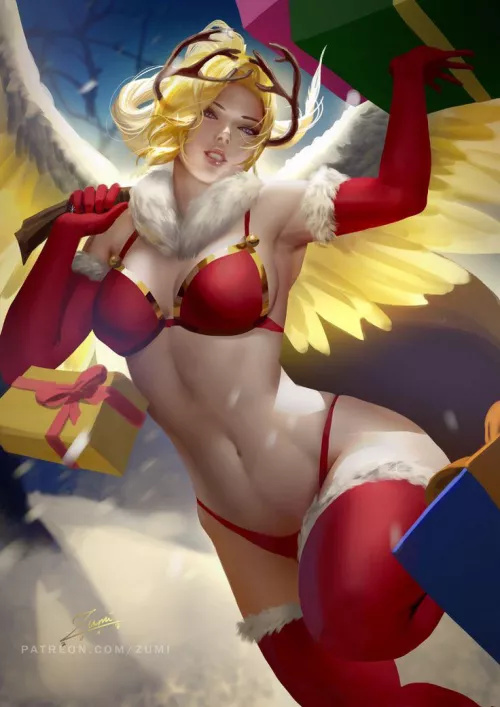 Sultry holiday Mercy (ZumiDraws) by INSUBORDINATION-BRUH
