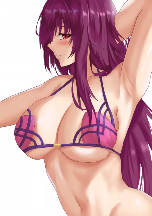 Sultry Swimsuit Scathach. by Amaterasuu69