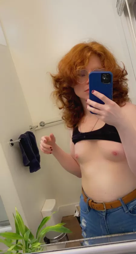 super tame pic but what do you think ? 🥺 3 months hrt, (she/her) by gingermelontea