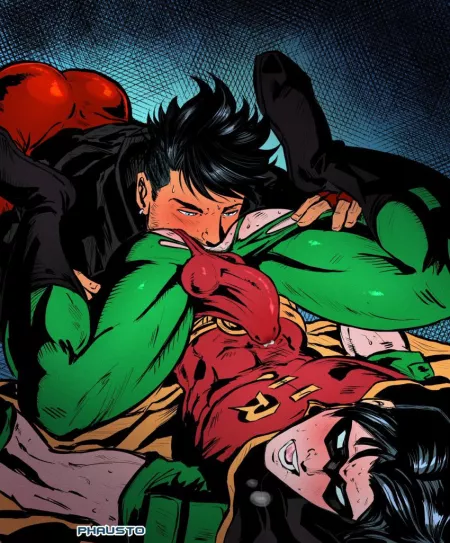 Superboy eating Robin out (Phausto) by Bikinigirl2021