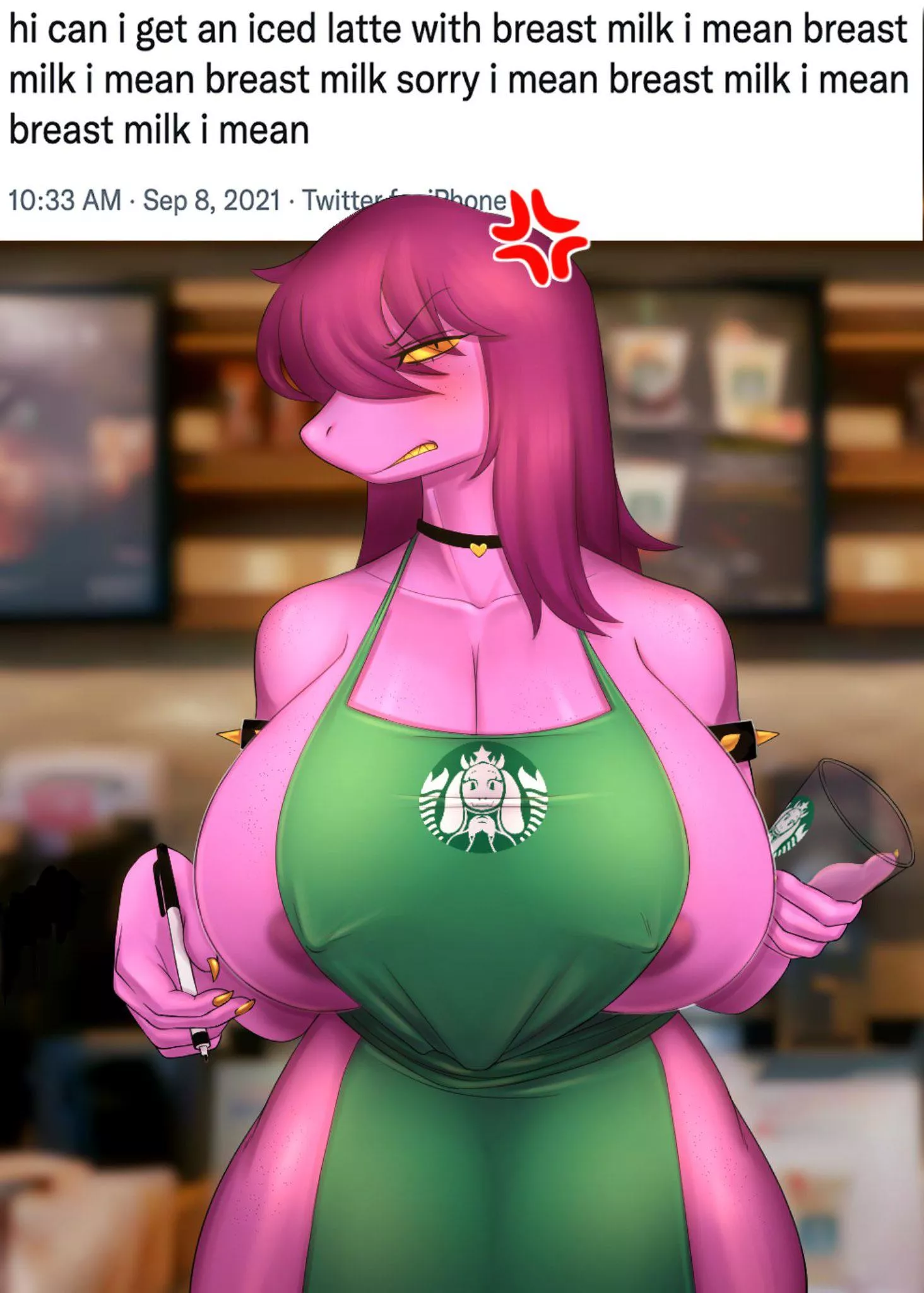 [Susie] Starbucks meme (@Huwon_) posted by renegade_zibit
