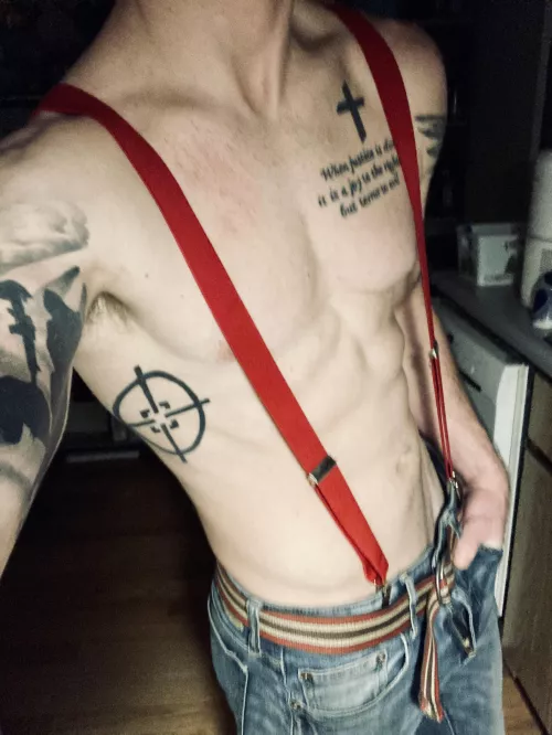 Suspenders feel weird, are they hot though? 😂🤷🏼‍♂️ by trip4489