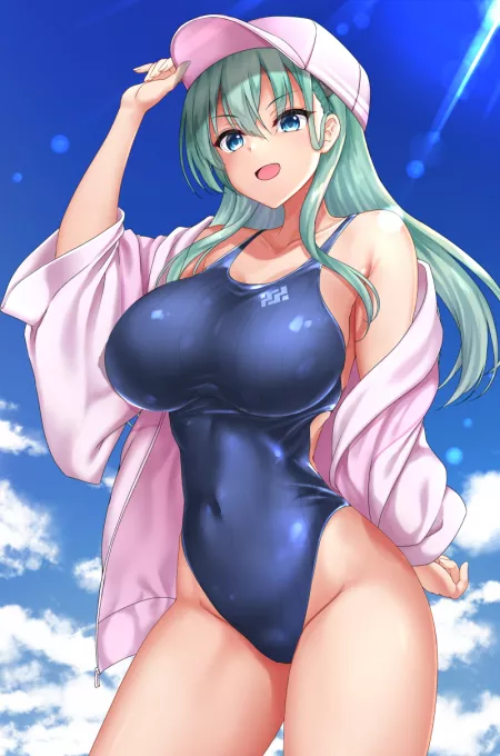 Suzuya in one-piece swimsuit by ok2ed