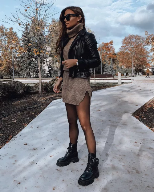 Sweater Dress & Tights by BOOOOOOOOBIES2