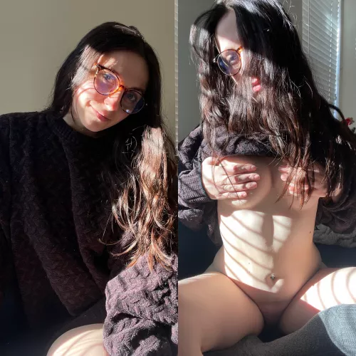 Sweater weather but still wear nothing underneath by Littlebrunetteroni