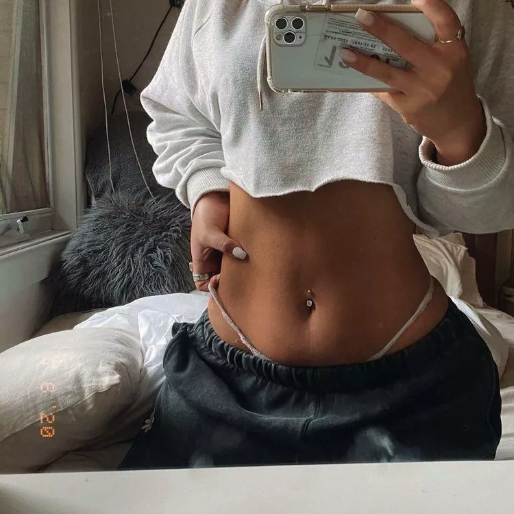 Sweatpants and cropped sweatshirt posted by LovePINK303