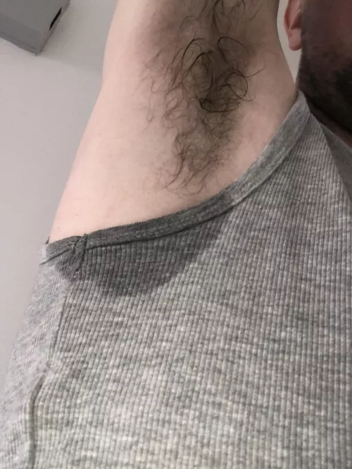 Sweaty after a workout. by DialM-69