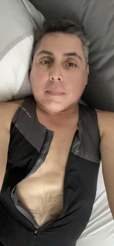 Sweaty after cycling by sfrive214