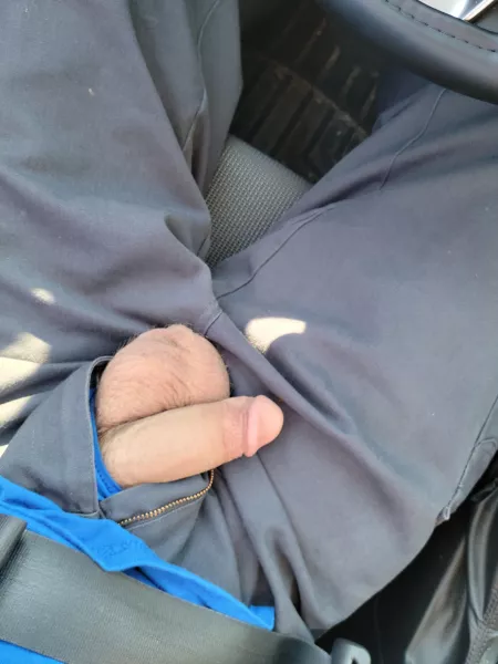 Sweaty after work, gotta air out on the drive home by altact5621