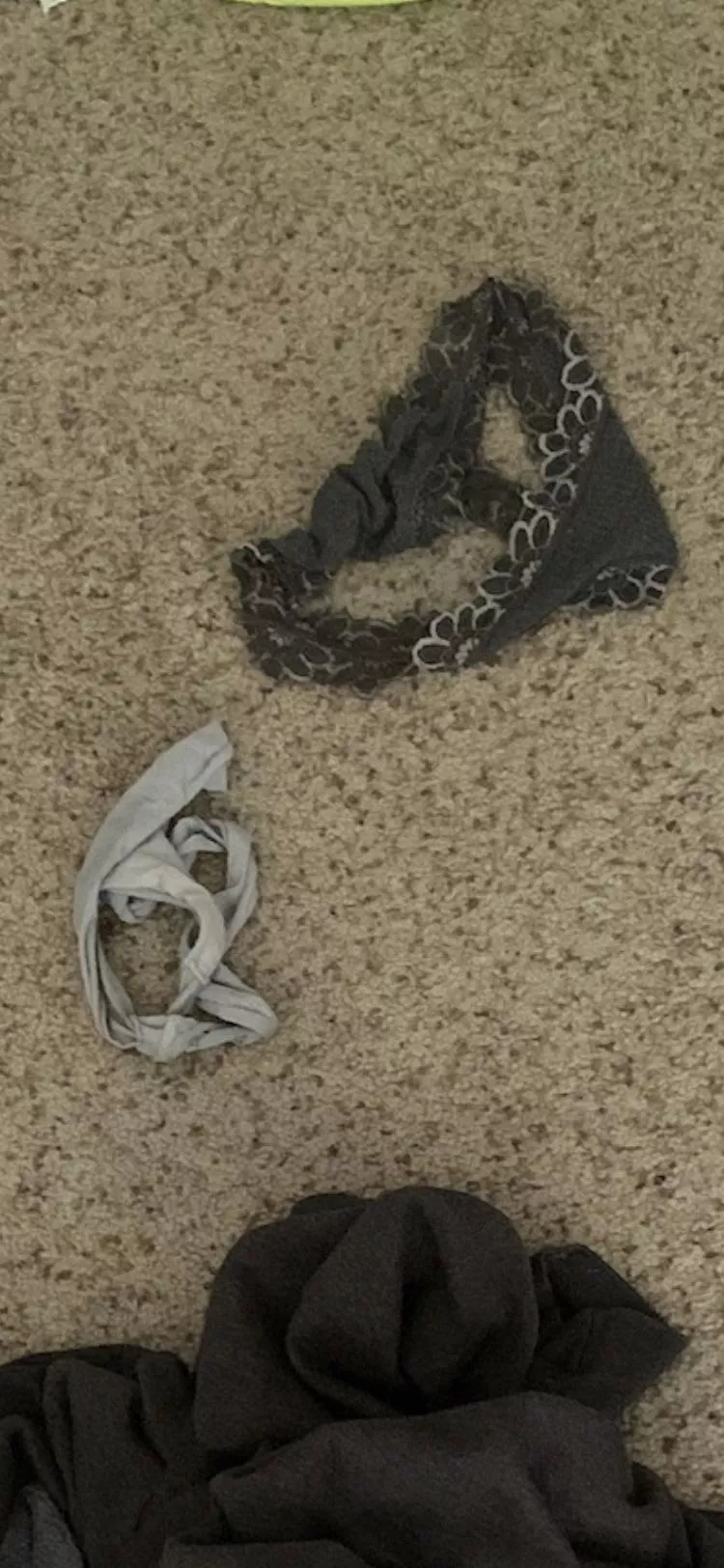 Swim Team is a Cute Little Slob. Gray Panties. Plain and Lacy. And Left as Found on Her Floor. posted by SwimTeamHappy