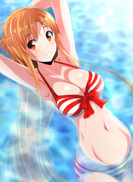 Swimsuit Asuna by DragonFlamez32