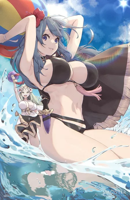 Swimsuit Byleth (Fire Emblem) by fat-S
