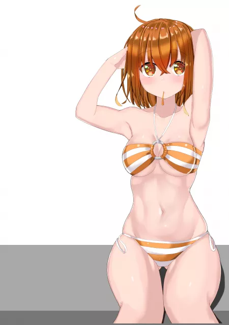 Swimsuit Ritsuka by sequence_string