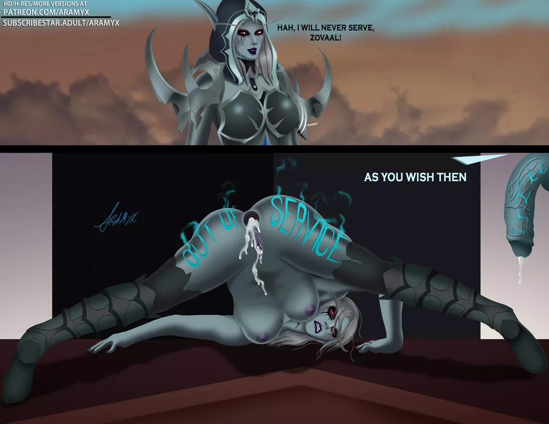 Sylvanas ends up in the jackopose after deciding to not serve. (Aramyx) posted by ArdhamArts