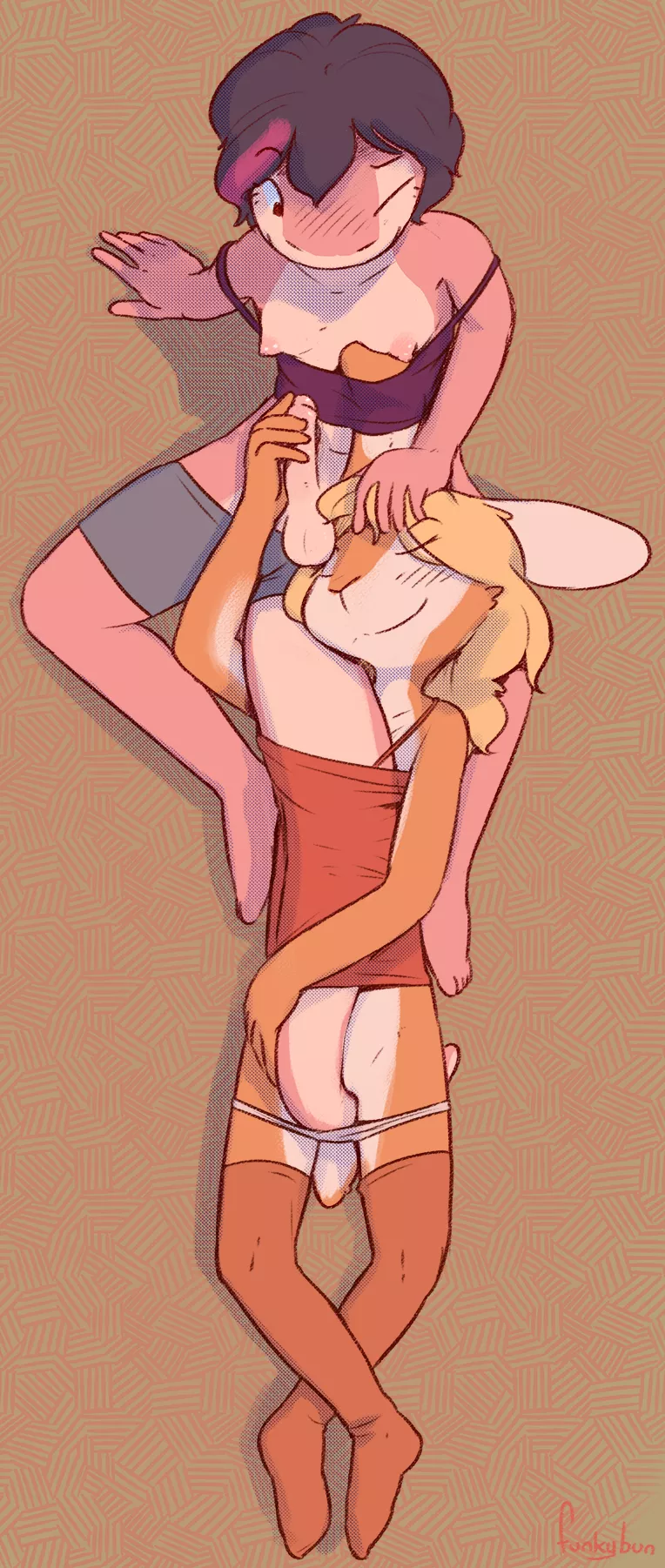 Tail cuddle :3 [IF] (Funkybun) posted by weirdfurry